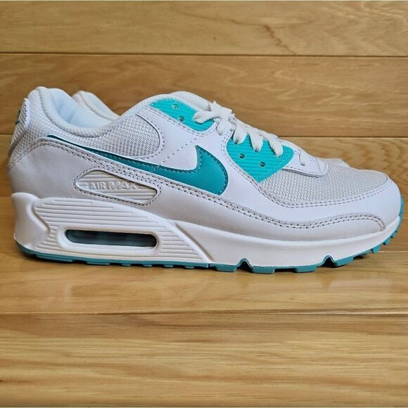 Nike Air Max 90 White Hyper Jade Black Size 8.5 Mens Shoe CT1028-102 - Picture 1 of 12